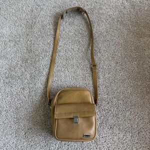 Marsand Brown Padded Camera Shoulder Bag Case Synthetic Leather Adjustable Strap